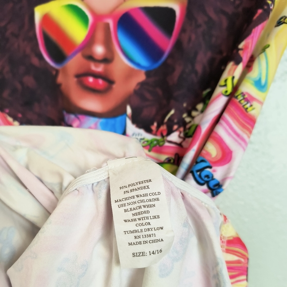 Cute Hoodie Dress Pajama Girl's Size 14/16 Multi - Picture 3 of 7